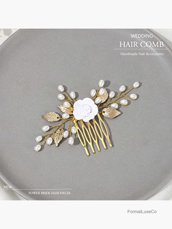 Wedding Hair Comb Pearl Flower Leaf Bridal Hair Pieces Hair Accessories main image 6